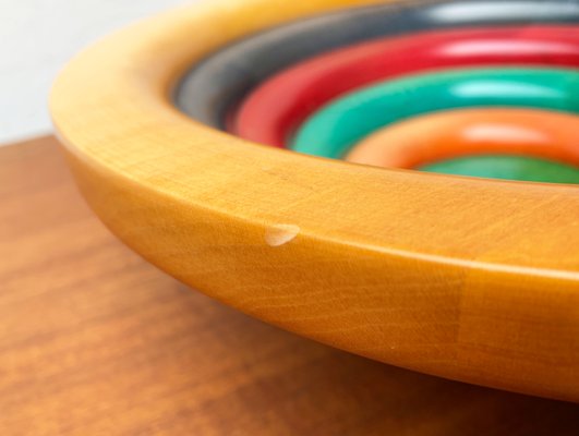 Postmodern Italian Wooden Bowl by Pietro Manzoni for sale at Pamono