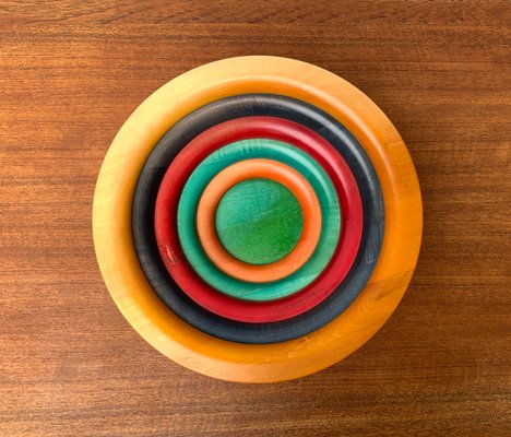 Postmodern Italian Wooden Bowl by Pietro Manzoni for sale at Pamono