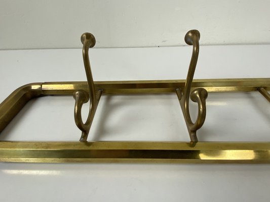 Art Deco Style Brass Coat Rack With Foldable Hooks, Austria, 1940s for sale  at Pamono