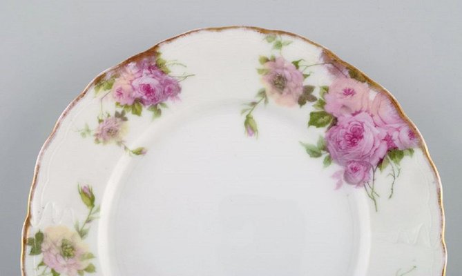 Iris Teller aus handbemaltem Porzellan mit Blumen von Rosenthal, Deutschland, 3er Set bei Pamono kaufen