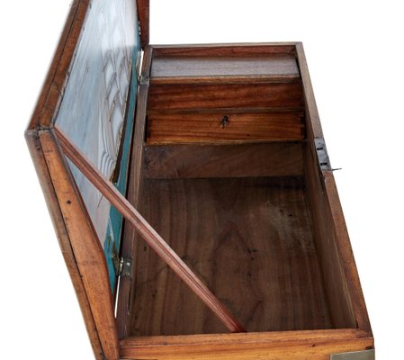 19th Century Continental Mahogany Maritime Chest for sale at Pamono