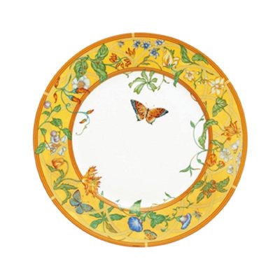 HERMES La Siesta 皿 Hermes La Siesta Breakfast Cup and Saucer Porcelain Set of 2