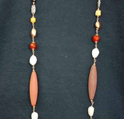 Pearl, Orange Coral, White Stone, Rose 
