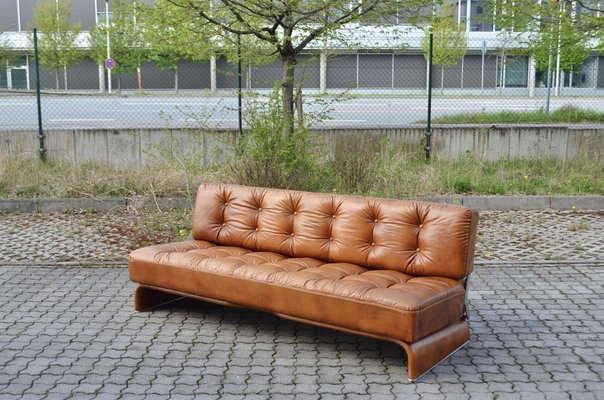 Cognac Leather Constanze Daybed by Johannes Spalt for Wittmann for