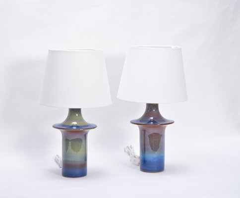 Tall Mid Century Modern Danish Blue, Extra Large Blue Lamp Shades