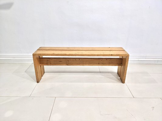 Pine Wood Bench by Charlotte Perriand for Les Arcs for sale at Pamono