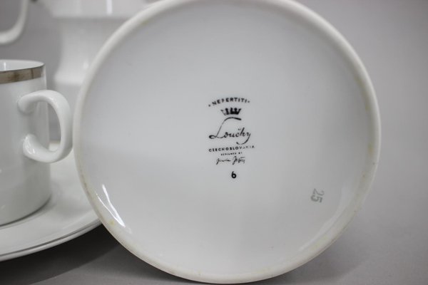 Nefertiti Porcelain Tea Set by Jaroslav Jezek, Czechoslovakia