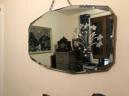 Art Deco Mirror 1930s For At Pamono, How To Hang A Vintage Mirror