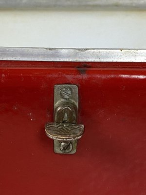 Grande Boîte à Pain Hollandaise En émail Vert - Vintage - Originale Des Pays-Bas