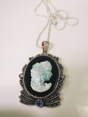 Gold and Silver with Cameo, Sapphire 