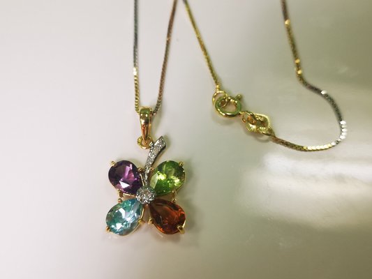 Yellow Gold with Natural Gemstones 