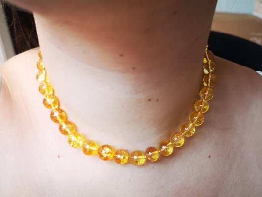Vintage Necklace with Citrine Beads for 