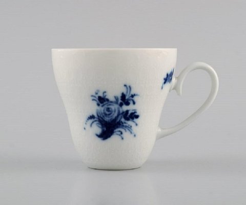 Romanze Blue Flower Mocha Cups with Saucers by Bjørn Wiinblad for