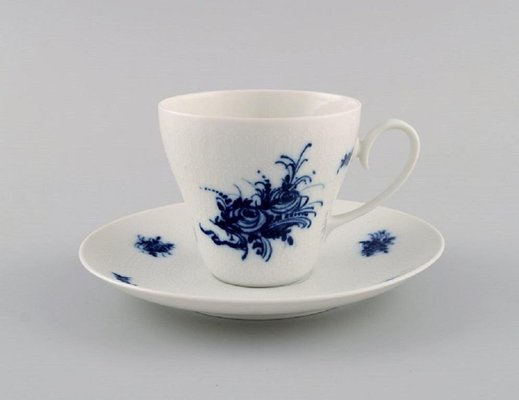 altes Rosenthal Porzellan Romanze blau Kaffeetasse mit Untertasse 