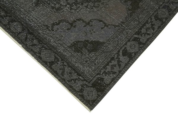 Turkish Grey Overdyed Runner Rug for sale at Pamono