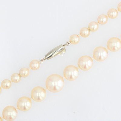 18 Karat White French Cultured Pearl 