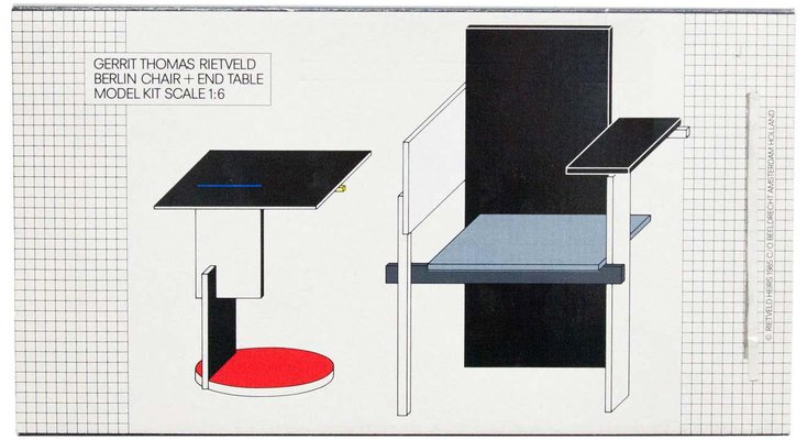 Vintage Rietveld Berlin Chair Gerrit Rietveld Two Miniature