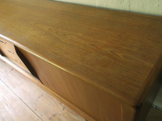 Danish Teak Sideboard With Sliding Doors By H W Klein For At Pamono Danish Teak Sideboard With Sliding, Klein Sliding Doors