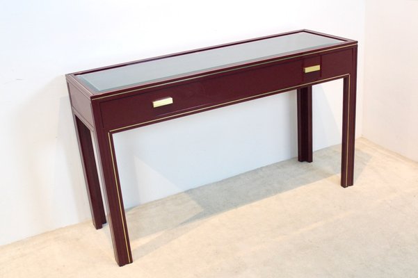Paris Burgundy Console Table by Pierre Vandel for sale at Pamono