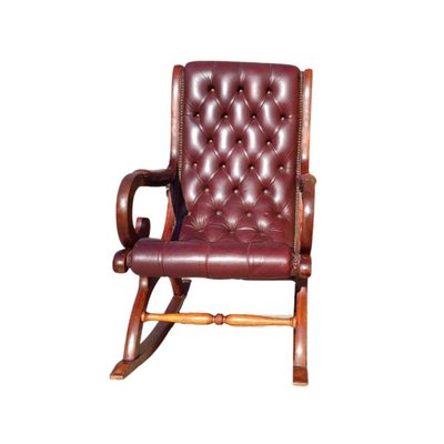 Leather chesterfield rocking chair online