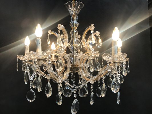 Lustre de Cristal Maria Thereza Fumê 5 Lâmpadas Lustre de Cristal Maria Thereza Fumê 5 Lâmpadas