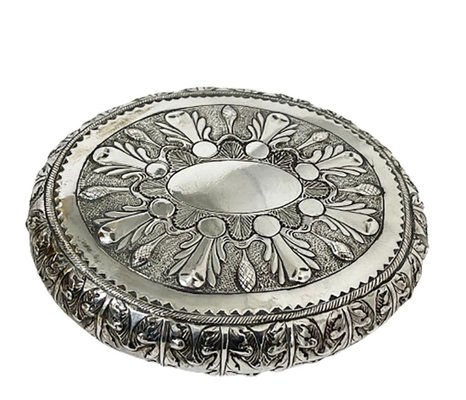 antique silver tobacco box 19th Century Dutch Silver Tobacco Box by J.J. Oosterbaan, Leeuwarden, 1842