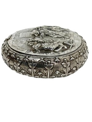 dutch silver tobacco box 19th Century Dutch Silver Tobacco Box by J.J. Oosterbaan, Leeuwarden, 1842  for sale at Pamono