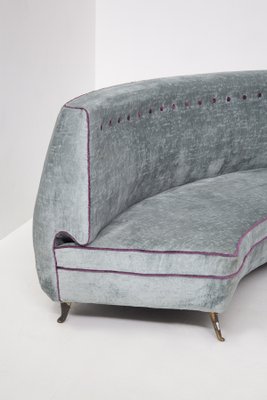 Vintage Sofa aus hellblauem & violettem Samt von Isa Bergamo bei Pamono  kaufen