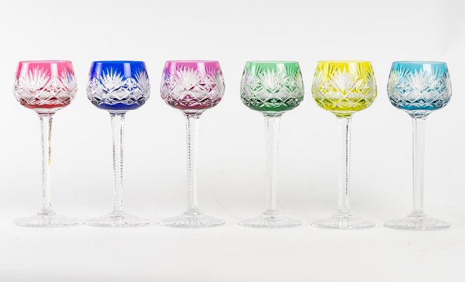 Roemers Florence Glasses in Crystal from Saint Louis, 20th Century