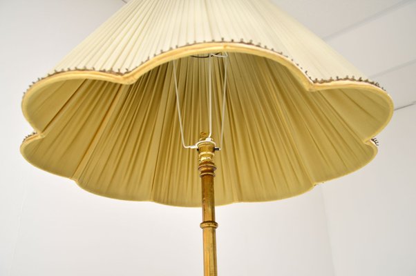 Antique Brass Tole Floor Lamp For, Pleated Lampshade Auctions