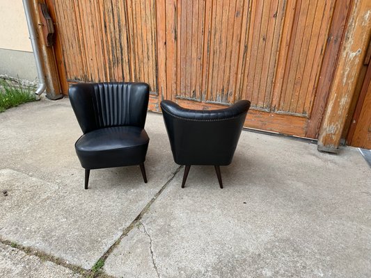 Mid Century Sky Black Cocktail Chairs 1950s Set of 2 for sale at
