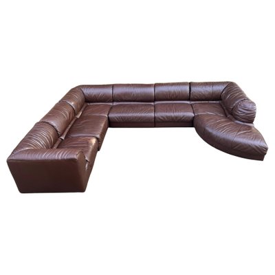 Brown Leather Sectional Sofa By Laauser, Italsofa Brown Leather Chair