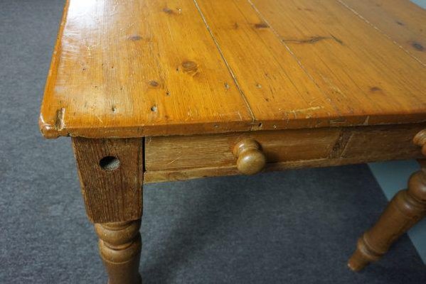 Large French Pine Farmhouse Table For, Ducal Pine Coffee Table Glass