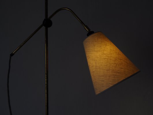 Modern Brass Floor Lamp With Adjustable, Adjustable Arm Brass Floor Lamp