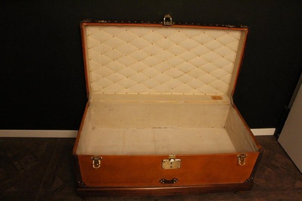 Baúl de viaje naranja de Louis Vuitton en venta en Pamono