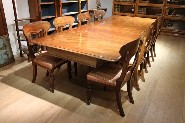 Large Mahogany Dining Table For At, Large Antique Dining Room Table And Chairs