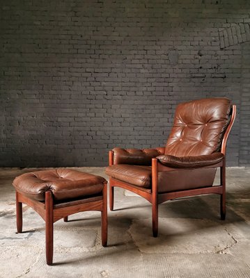 Lounge Chair Ottoman By Göte Möbler, Leather Chair With Ottoman Canada