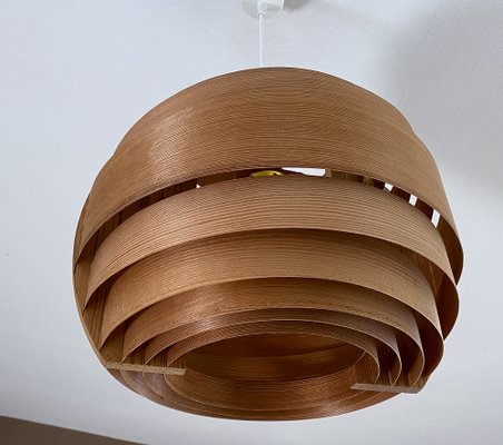 Danish Modern Plywood Pendant Light by 
