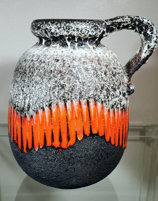 East Germany Fat Lava by VEB 東ドイツ ヴィンテージ German Fat Lava Style Colored and Glazed Ceramic Pitcher with