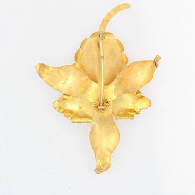 Broche Art Déco En Or 18 Carats Avec Perle Naturelle - Occasion