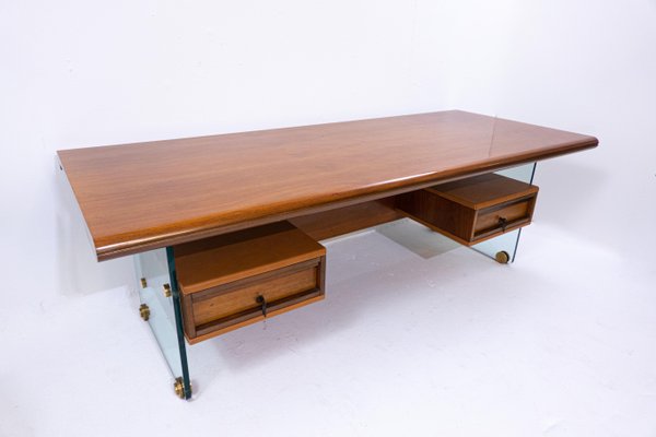 Glass mid century desk deals