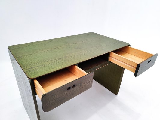 Green on sale wood desk