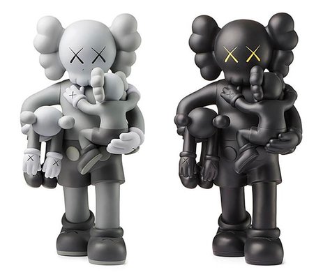 Kaws, Clean Slate, Grey and Black, 2018, Resin, Set of 2 for