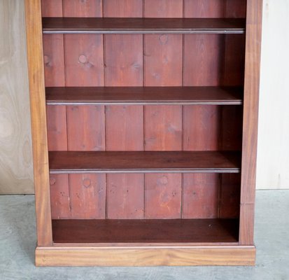 Tall Victorian Mahogany Open Library, Hand Carved Paje Bookcase Philippines