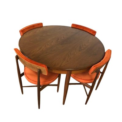 Mid Century Fresco Extending Dining Table And Chairs By Victor Wilkins For G Plan At Pamono Mid Century Fresco Extending Dining, Curva Walnut Round Extending Dining Table