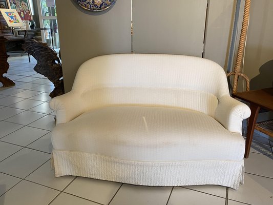 White sale antique couch