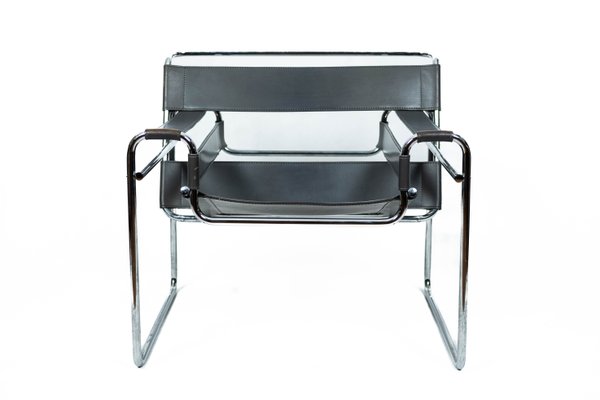 B3 Wassily Chair In Leather Tubular, Wassily Chair Leather Parts