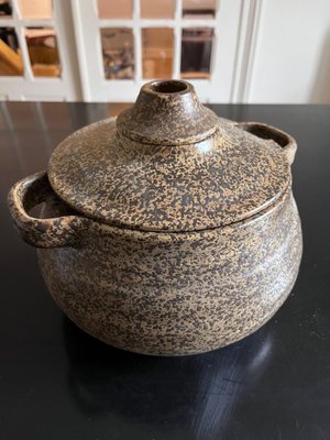 Vintage Suppenschüssel & Schale aus Keramik von les potiers de l'abbaye, 2er Set bei Pamono kaufen