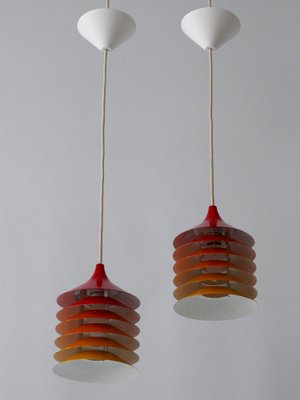 Set of Two Duett Pendant Lamps by Bent Gantzel Boysen Für Ikea Sweden 1980s