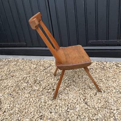 Antique milking stool with back deals